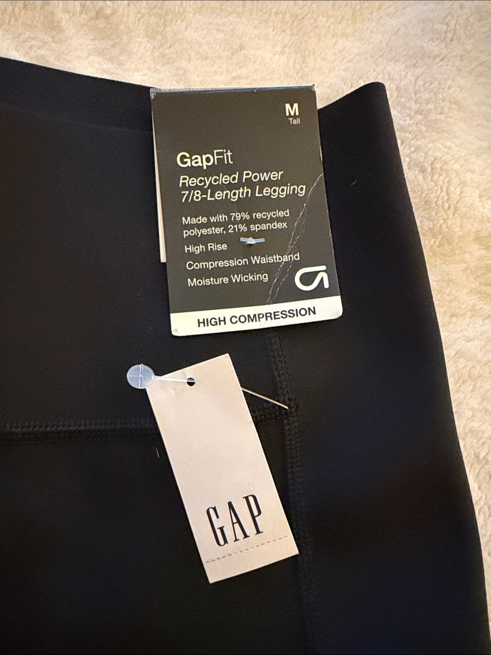 GAP Black GapFit Recycled Power 7/8 Women’s Legging